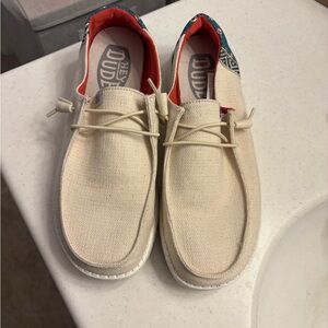 Hey Dude Cream Casual Shoes